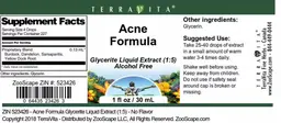 Label for Acne Flormula