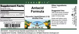 Label for Antacid Formula
