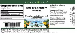 Label for Anti-Inflammatory Formula