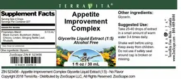 Label for Appetite Improvement Complex