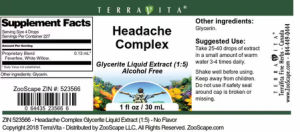 Label for Headache Complex
