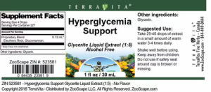 Label for Hyperglycemia Support