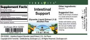 Label for Intestinal Support