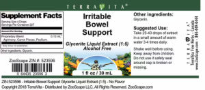 Label for Irritable Bowel Support