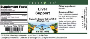 Label for Liver Support