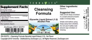 Label for Cleansing Formula