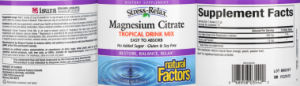 Magnesium Citrate Tropical Drink Mix