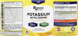 Potassium 99 mg with Iodine 150 mcg