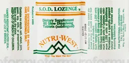 Label for S.O.D. Lozenge