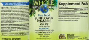 Pure Food Sunflower Vitamin E 268 mg