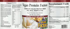 Vegan Protein Factors Vanilla Bean