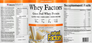 Label for Whey Factors Unflavored