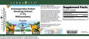 Ashwagandha (Indian Ginseng) Extract (1.