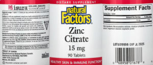 Zinc Citrate 15 mg