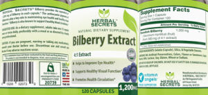 Bilberry Extract 1,200 mg