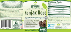 Konjac Root 2,000 mg