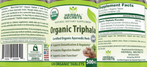 Organic Triphala 500 mg