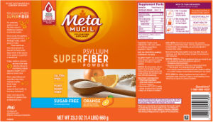 Psyllium Super Fiber Powder Orange Sugar