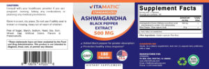 Ashwagandha Black Pepper Extract 500 mg