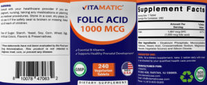 Folic Acid 1000 mcg