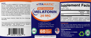 Melatonin 20 mg Fast Dissolve Natural Be