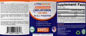 Melatonin 30 mg Fast Dissolve Natural Be