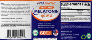 Melatonin 60 mg Natural Berry Flavor