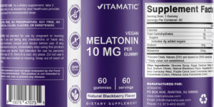 Melatonin Gummies 10 mg Natural Blackber