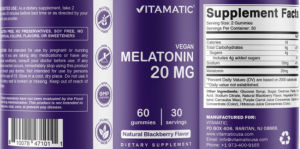 Melatonin Gummies 20 mg Natural Blackber