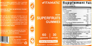 Superfruits Gummies Citrus Splash Flavor