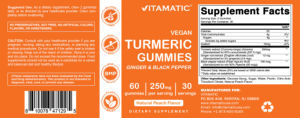 Turmeric Gummies 250 mg Natural Peach Fl