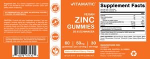 Zinc Gummies 50 mg Natural Mixed Berry F