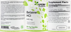 Betaine HCl 648 mg