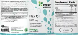 Label for Flax Oil 1,000 mg