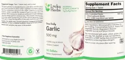 Label for Garlic 500 mg