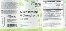 Label for Glucosamine & Chondroitin with MSM