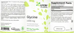 Label for Glycine 1,000 mg