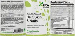 Label for Hair, Skin & Nails
