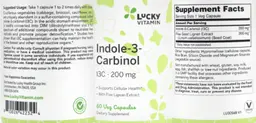 Label for Indole-3-Carbinol I3C - 200 mg