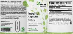Label for Inositol Capsules 500 mg