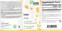 Label for Iron 18 mg