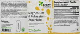 Label for Magnesium & Potassium Aspartate