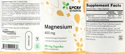 Label for Magnesium 400 mg