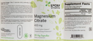 Magnesium Citrate 400 mg
