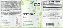 Label for Melatonin 3 mg