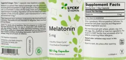 Label for Melatonin 5 mg
