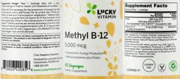 Label for Methyl B-12 5,000 mcg