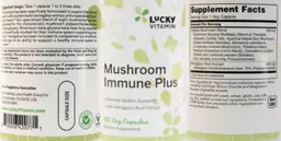 Label for Mushroom Immune Plus