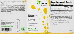 Label for Niacin 500 mg