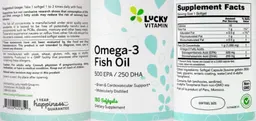 Label for Omega-3 Fish Oil